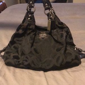 Black coach bag. With matching clutch